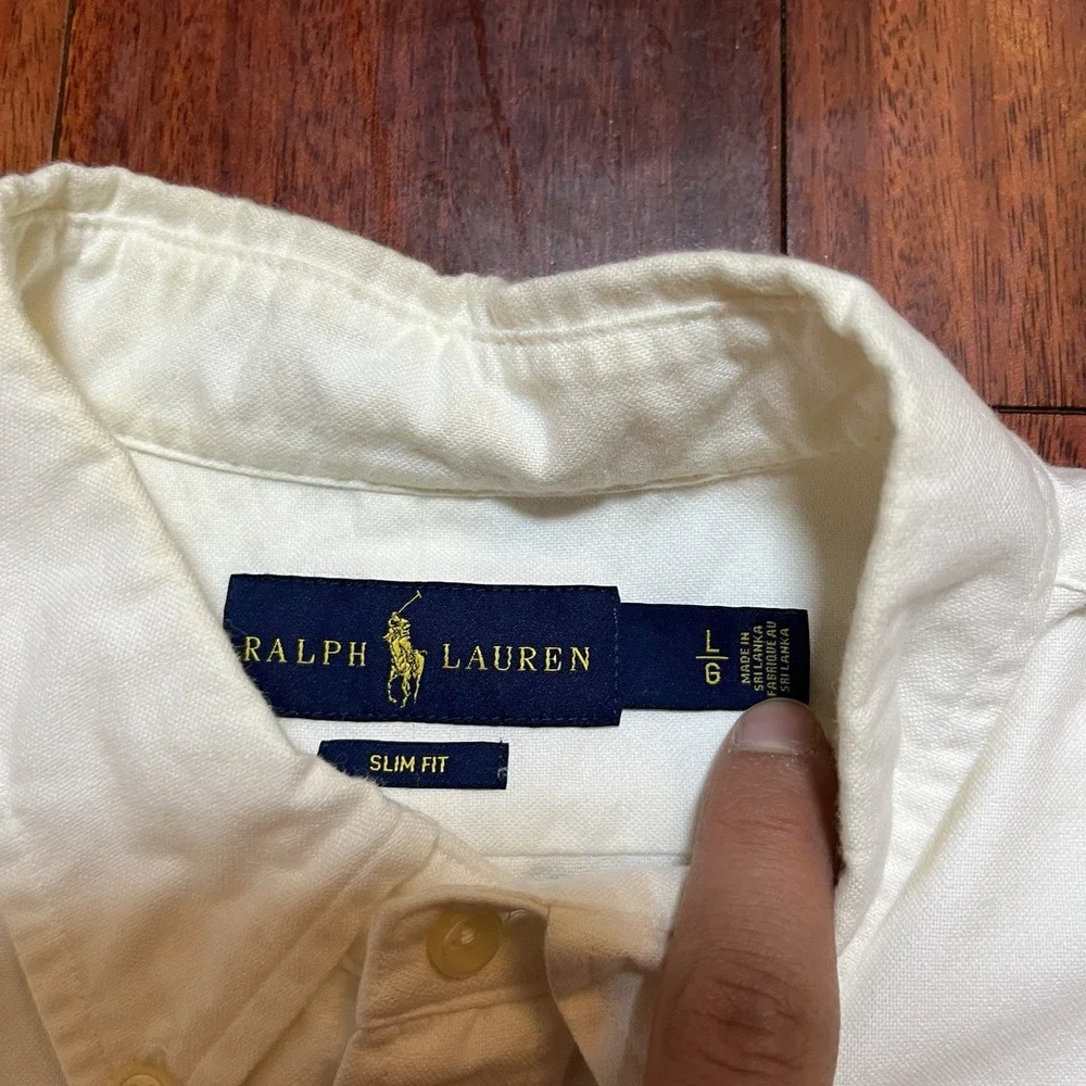 Ralph Lauren Shirt Mens Large Skull Crossbones Slim Workwear Short Slv AOP READ*